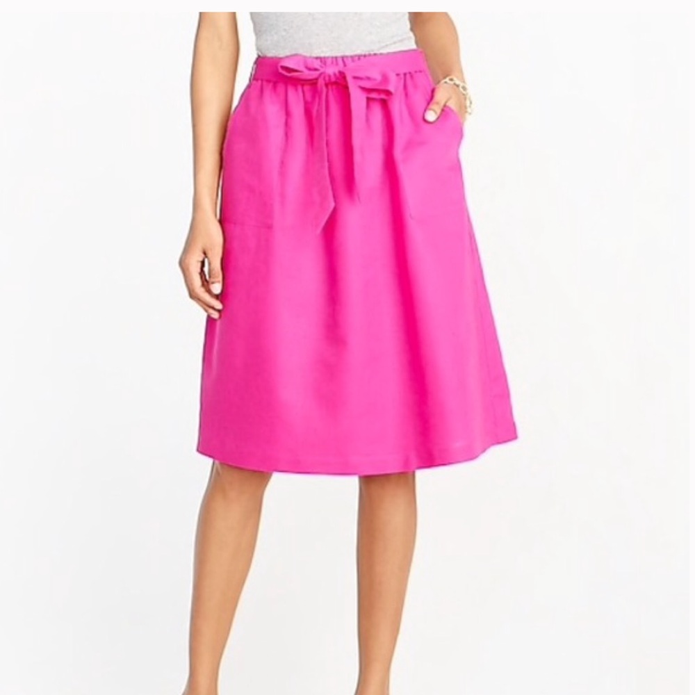J Crew midi bow skirt 😍